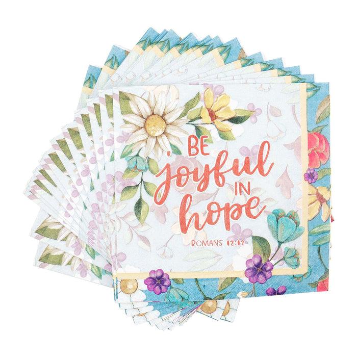 Divinity Boutique Paper Napkins: Be Joyful (Romans 12:12)