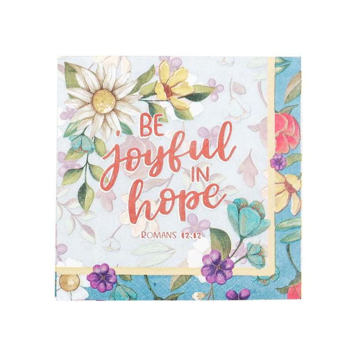 divinity boutique Paper Napkins: Be Joyful (Romans 12:12)