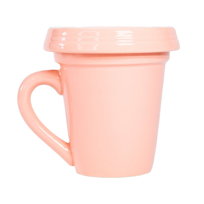 Divinity Boutique Peach Flower Pot Mug - “You’re Loved” Without Scripture