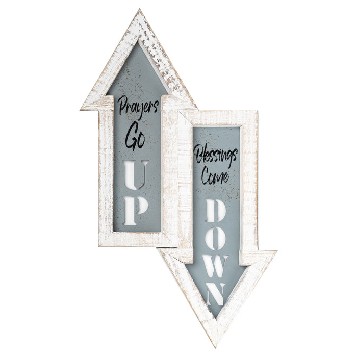 divinity boutique Prayer Program Prayers Go Up Arrow Wall Art