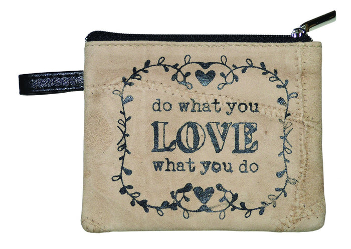 divinity boutique Reclaimed Suede Leather Coin Purse
