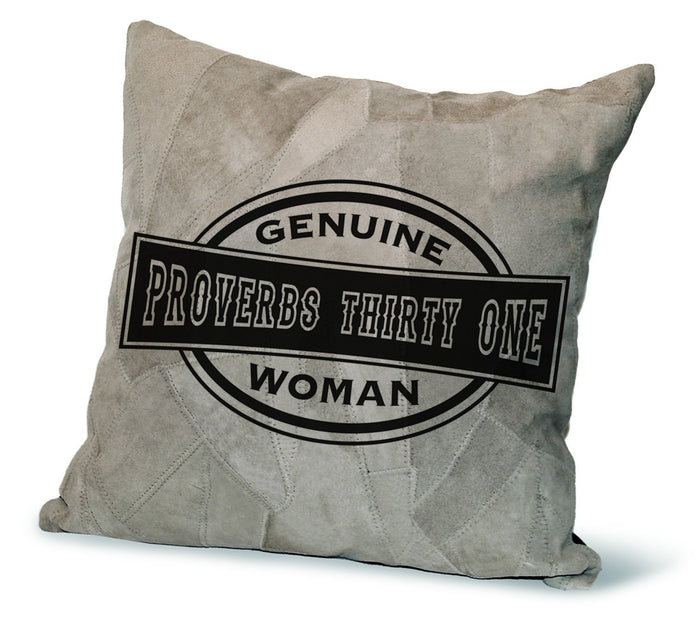 divinity boutique Recycled Leather Pillow : Genuine Woman