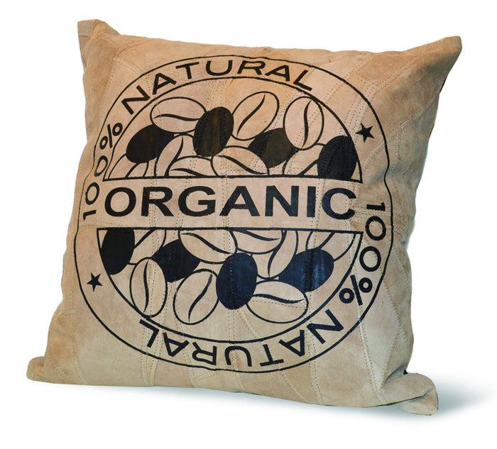 divinity boutique Recycled Leather Pillow : Organic Color Grey