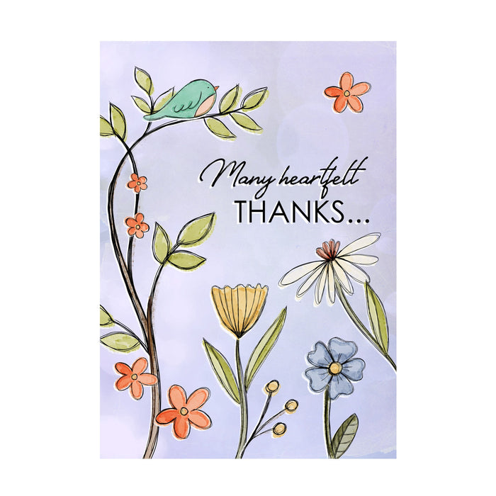 divinity boutique Single Card: Thank You Heartfelt Thanks (Set of 6)