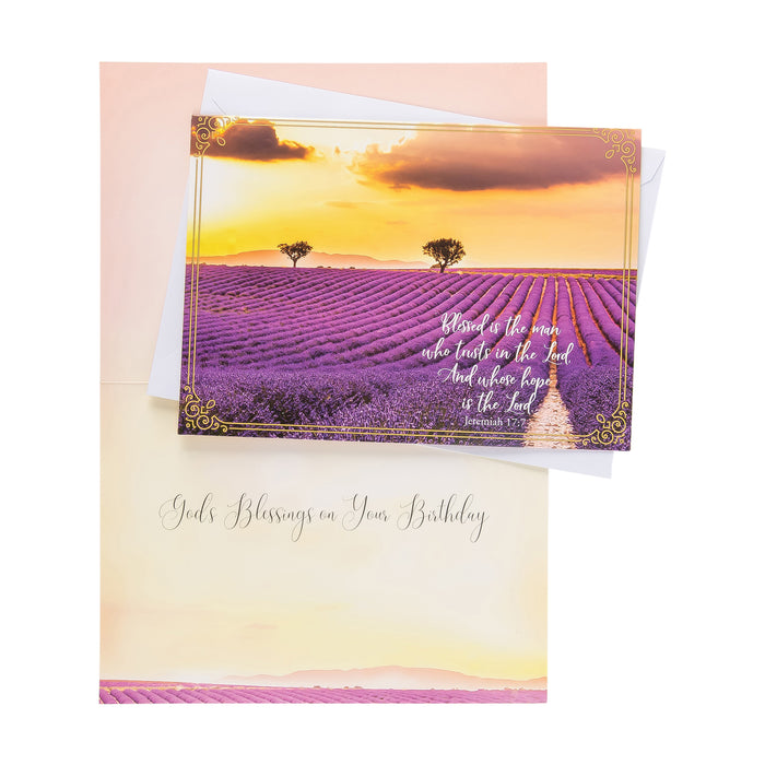 Divinity Boutique Single Cards: Birthday Fields Gods Blessings On Your Birthday (Set Of 6)