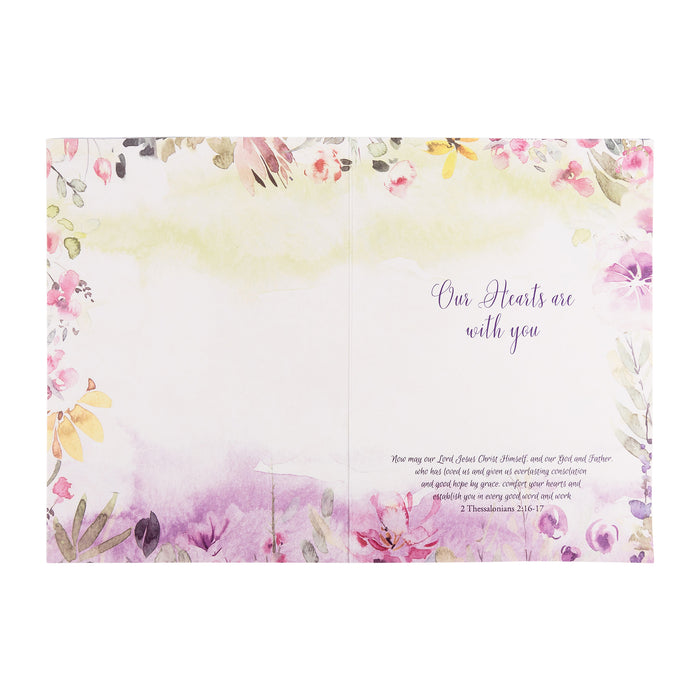 Divinity Boutique Single Cards: Condolences Watercolor 2 Thessalonians 2:16-17 (Set Of 6)