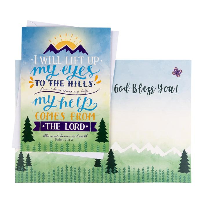 Divinity Boutique Single Cards: Inspiration I Will Lift Up My Eyes To The Hills (Set Of 6)