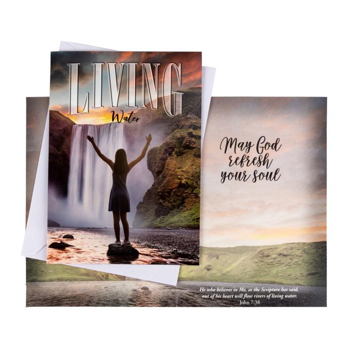 Divinity Boutique Single Cards: Inspiration Living Water May God Refresh Your Soul (Set Of 6)