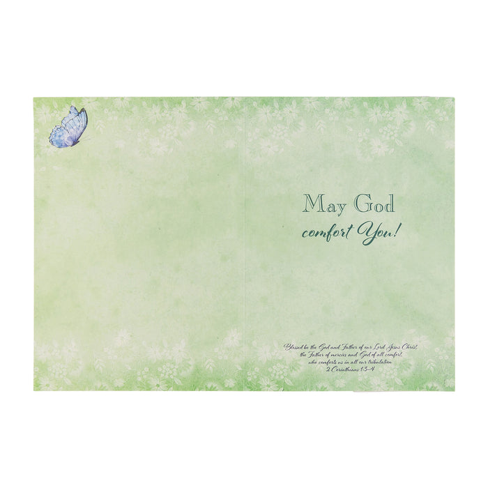 Divinity Boutique Single Cards: Sympathy Floral-2 Corinthians 1:3-4 (Set Of 6)