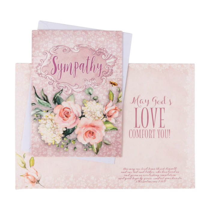 Divinity Boutique Single Cards: Sympathy Floral 2 Thessalonians 2:16-17 (Set Of 6)