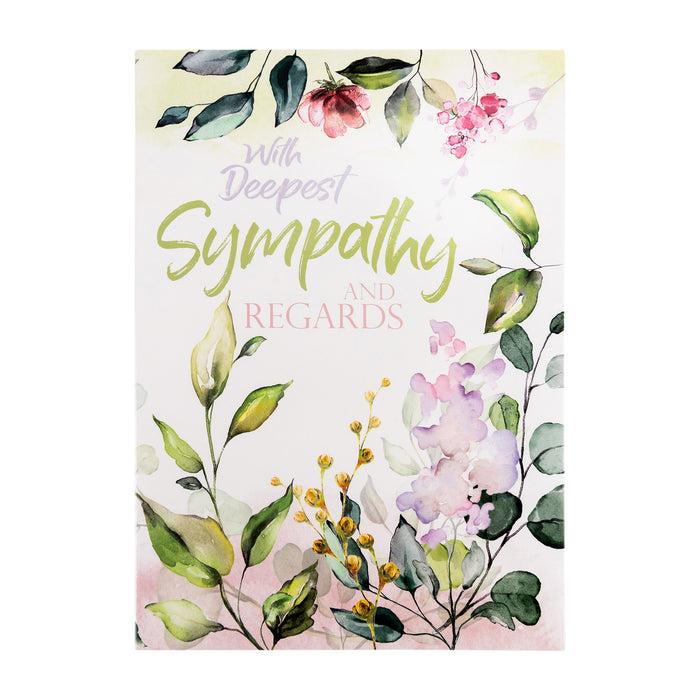 Divinity Boutique Single Cards: Sympathy Watercolor 2 Corinthians 1:3 (Set Of 6)