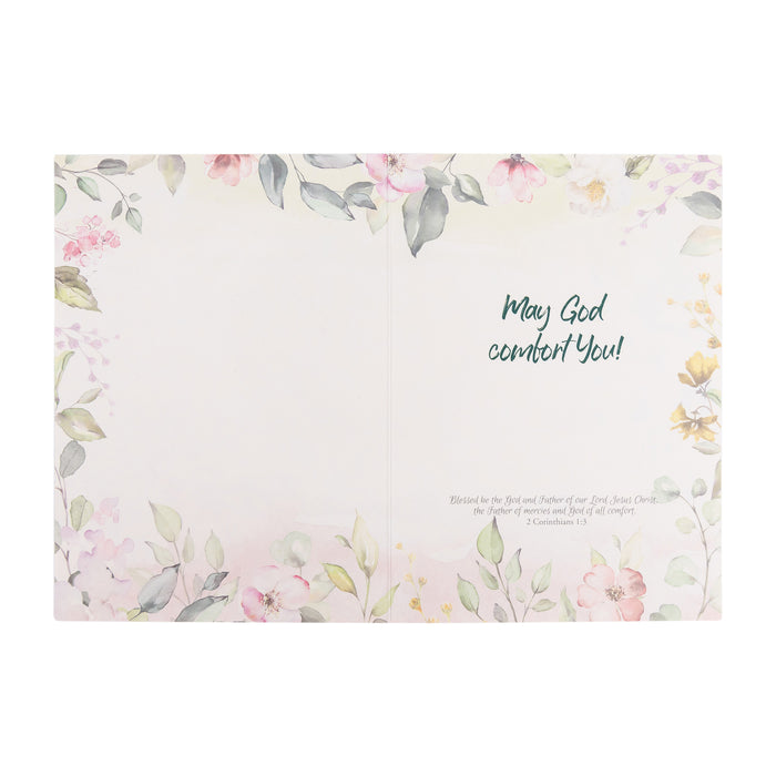 Divinity Boutique Single Cards: Sympathy Watercolor 2 Corinthians 1:3 (Set Of 6)