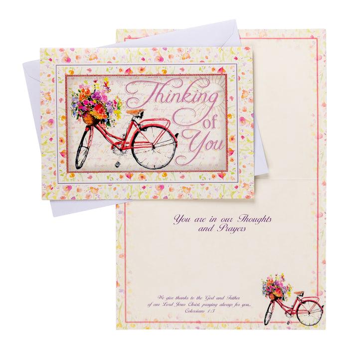 Divinity Boutique Single Cards: Thinking Of You Bicycle Colossians 1:3 (Set Of 6)