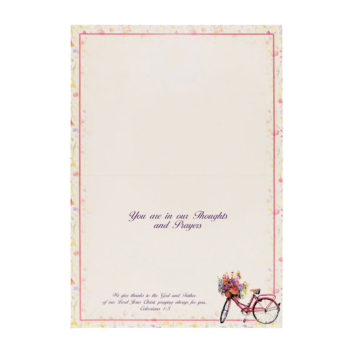 Divinity Boutique Single Cards: Thinking Of You Bicycle Colossians 1:3 (Set Of 6)