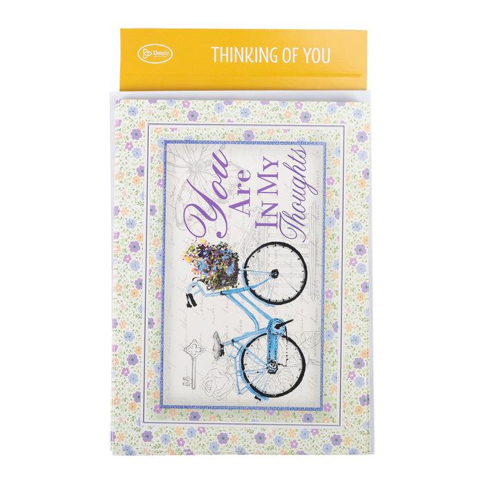 Divinity Boutique Single Cards: Thinking Of You Bicycle Ephesians 1:3 (Set Of 6)
