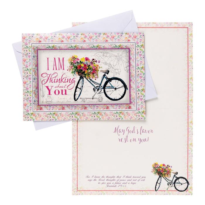Divinity Boutique Single Cards: Thinking Of You Bicycle Jeremiah 29:11 (Set Of 6)