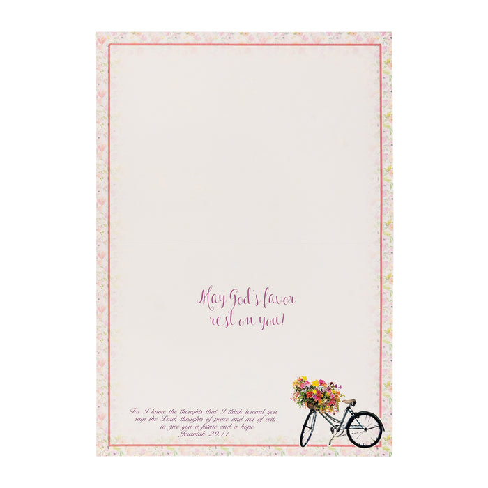 Divinity Boutique Single Cards: Thinking Of You Bicycle Jeremiah 29:11 (Set Of 6)