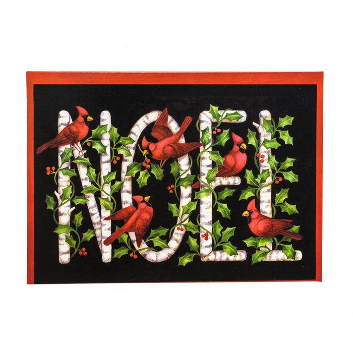divinity boutique Single Christmas Card Set of 6: Noel Cardinals