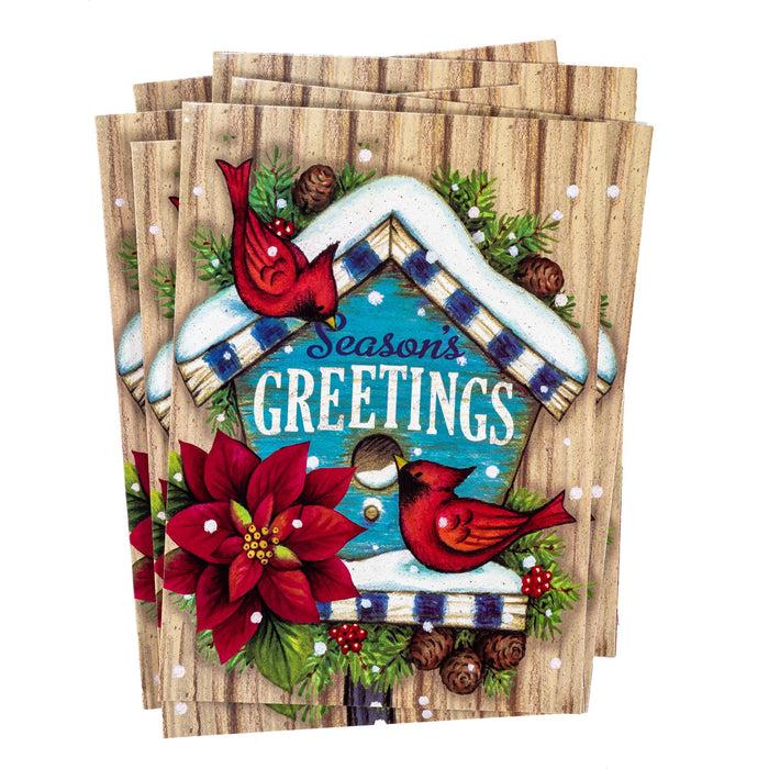 Divinity Boutique Single Christmas Card Set Of 6: Season's Greetings