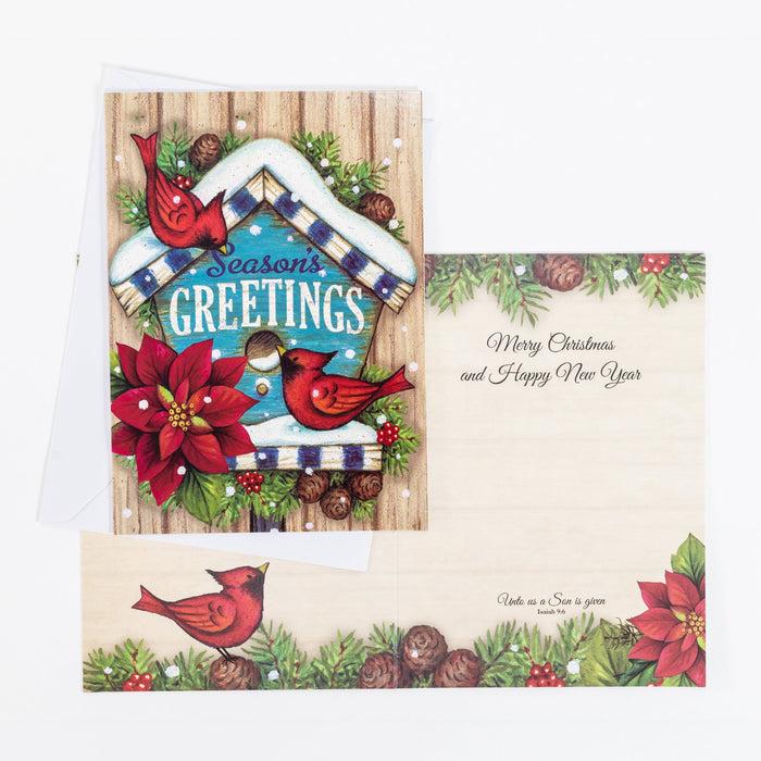 Divinity Boutique Single Christmas Card Set Of 6: Season's Greetings