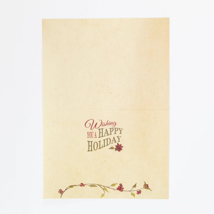 Divinity Boutique Single Christmas Card Set Of 6: Vintage Happy Holidays