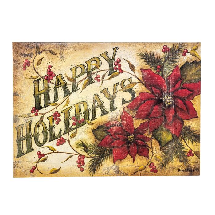 divinity boutique Single Christmas Card Set of 6: Vintage Happy Holidays