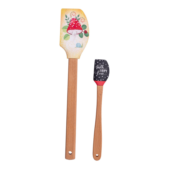 divinity boutique Spatula Set: Merry Mushroom; Faith Hope Love