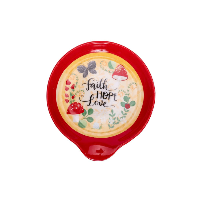divinity boutique Spoon Rest: Merry Mushroom; Faith Hope Love