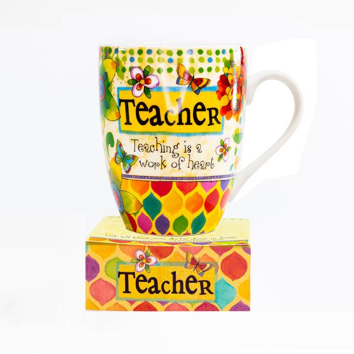 divinity boutique "Teacher" Mug with Notepad Gift Set