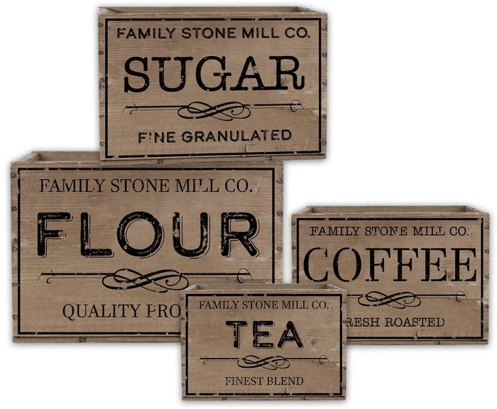divinity boutique Vintage Kitchen: Stone Mill Advertising Boxes (4 boxes)