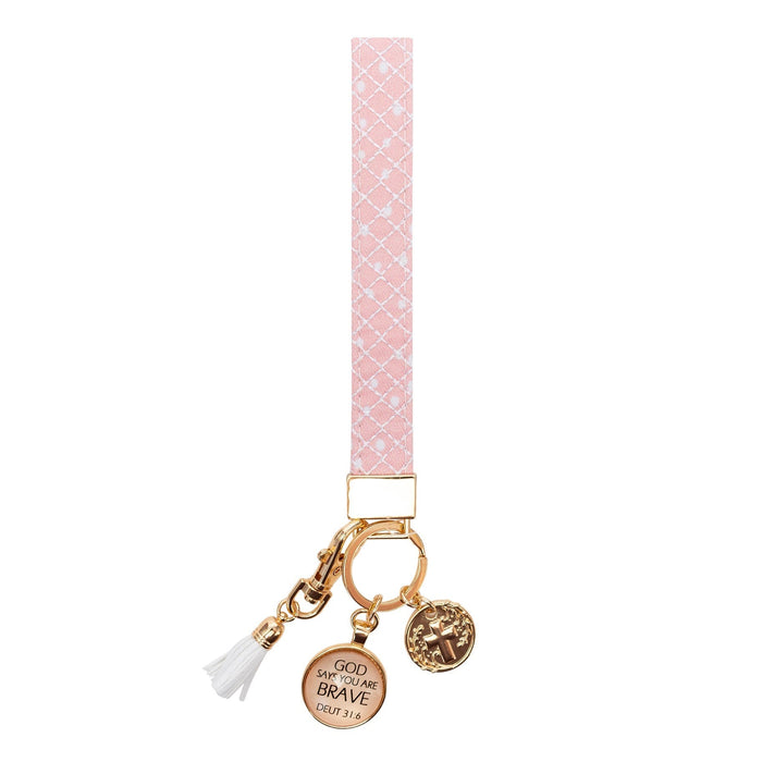 divinity boutique Wristlet Keychain: Brave Deuteronomy 3:16