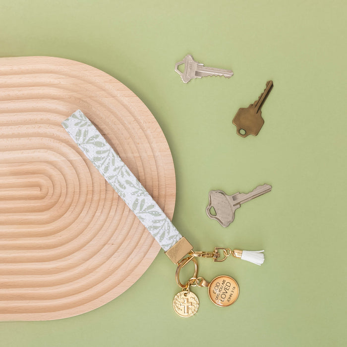 Divinity Boutique Wristlet Keychain: Loved John 3:16