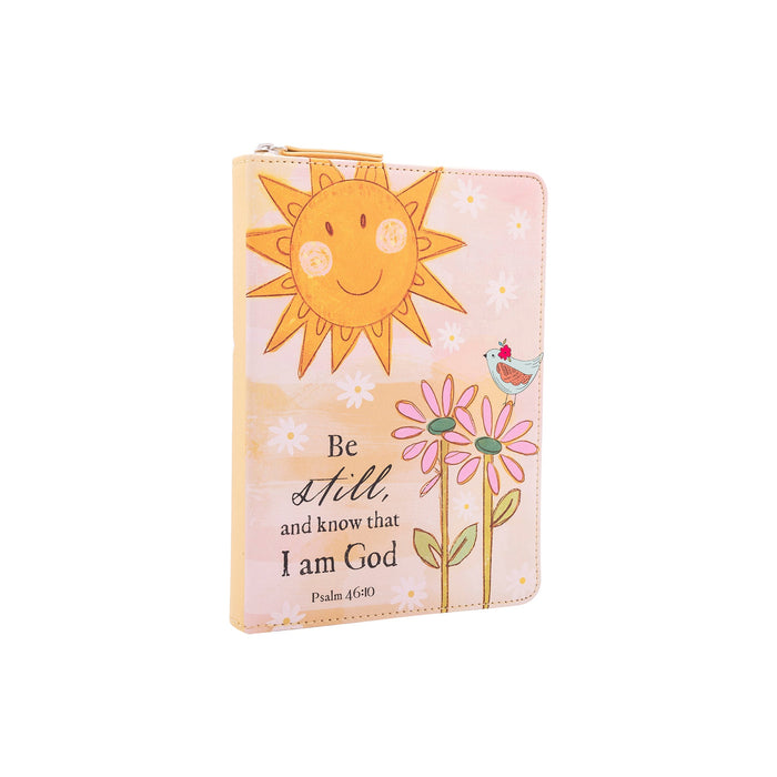Divinity Boutique Zippered Faux Leather Journal: Be Still And Know Psalm 46:10