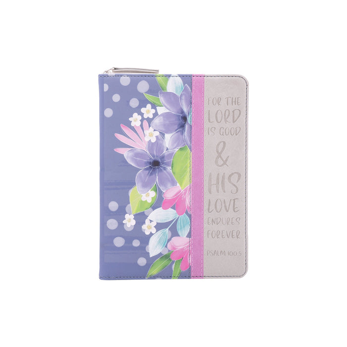 divinity boutique Zippered Faux Leather Journal: For the Lord is Good Psalm 100:5