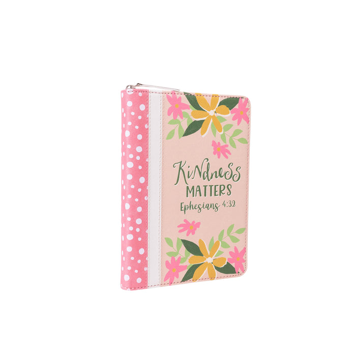 Divinity Boutique Zippered Faux Leather Journal: Kindness Matters Ephesians 4:32