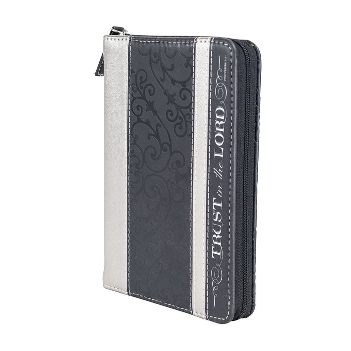 divinity boutique Zippered Journal - Black And Silver Trust In The Lord