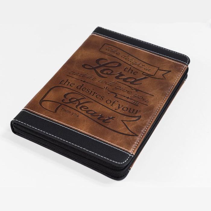 Divinity Boutique Zippered Journal - Brown & Black Take Delight