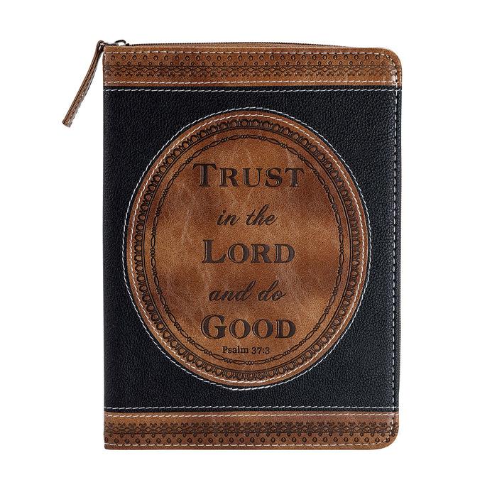Divinity Boutique Zippered Journal - Brown & Black Trust
