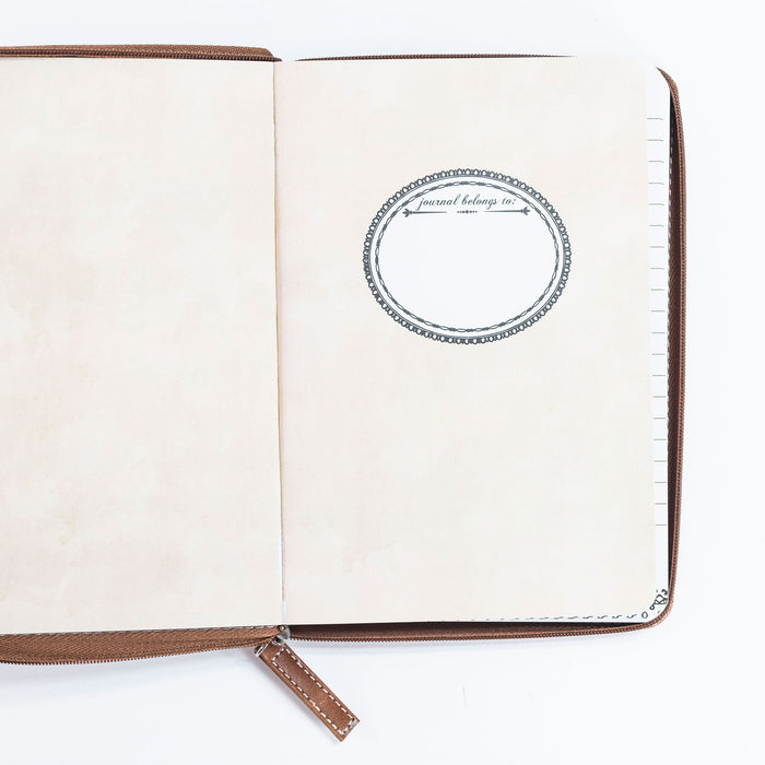 Divinity Boutique Zippered Journal - Brown & Black Trust