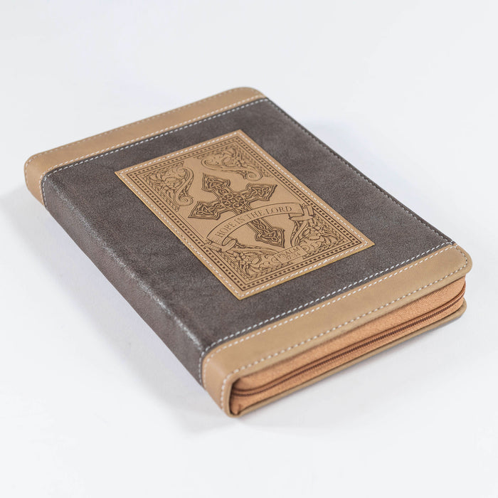 Divinity Boutique Zippered Journal - Brown Cross Hope In The Lord