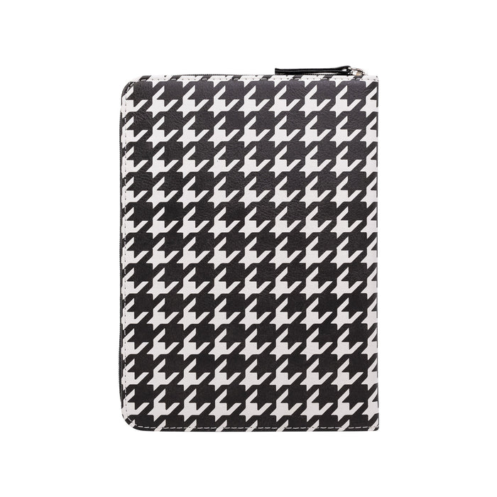 Divinity Boutique Zippered Journal: Houndstooth W/Gold