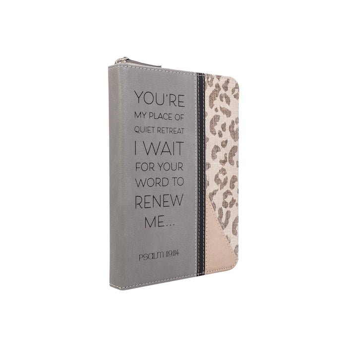 Divinity Boutique Zippered Journal: Leopard W/Metallic Gold