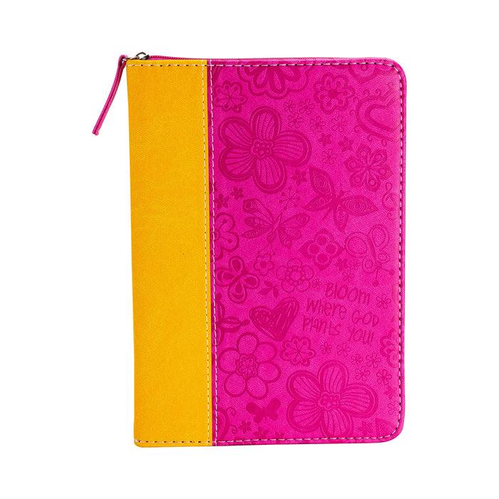 Divinity Boutique Zippered Journal - Pink Bloom Where God Plants You