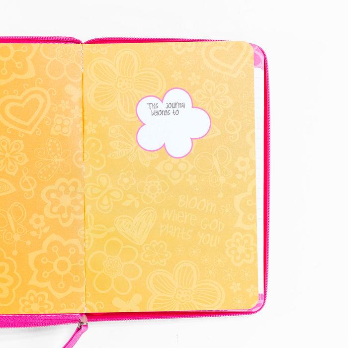 Divinity Boutique Zippered Journal - Pink Bloom Where God Plants You