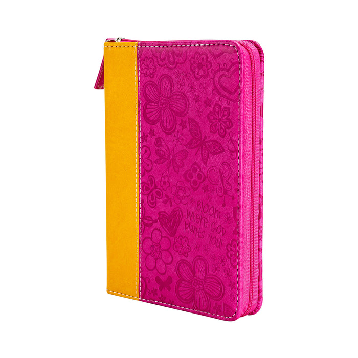 divinity boutique Zippered Journal - Pink Bloom Where God Plants You