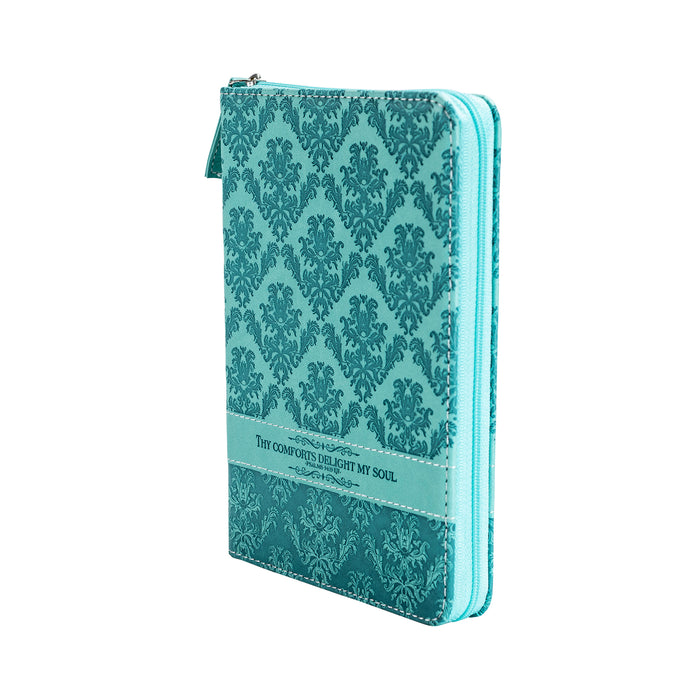 divinity boutique Zippered Journal - Teal Green Thy Comforts