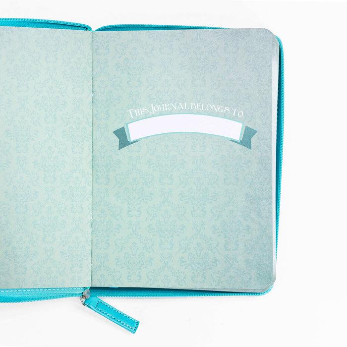 Divinity Boutique Zippered Journal - Teal She Is Clothed In Strength