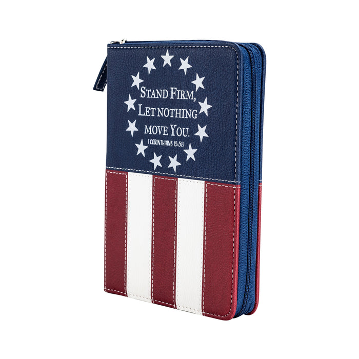 divinity boutique Zippered Journal - US Flag Stand Firm