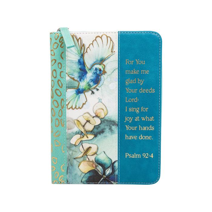 divinity boutique Zippered Journal: Watercolor Flower Bird