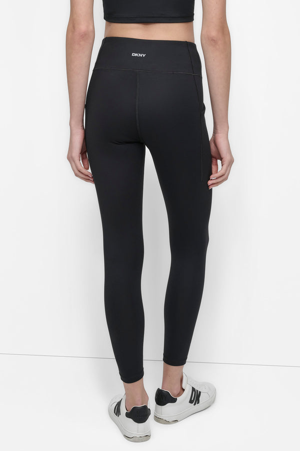 Dkny BALANCE COMPRESSION HIGH WAIST 7/8 LEGGING Black
